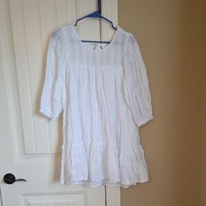 American Eagle Outfitters White Textured Dress